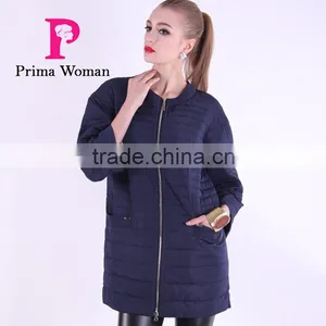 Spring New Product 2016 Medium And Long Women Clothes Round Collar Apparel Quality Choice thumbnail-3