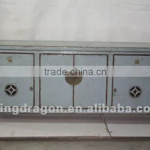 Chinese Antique Furniture Pine Wood Shanxi Two Drawer Two Door Cabinet thumbnail-1