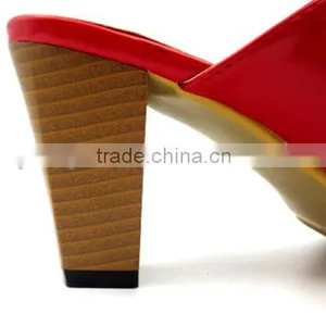 New Summer Middle Heel Lady Sandals Women Heel Slipper thumbnail-6