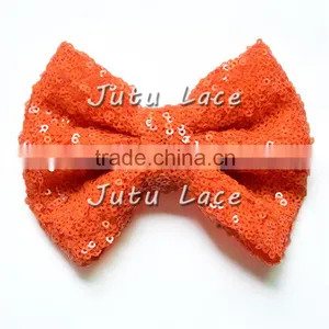 Hot Selling Big Sparkle Sequin Fabric Hair Bowknots Headband Accessory,bow for Clothes/clips/head Wraps thumbnail-2