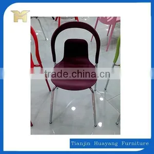 Outdoor Armless Plastic Stacking Chair Cheap Chairs HYH-9122 thumbnail-5