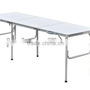 Silver Aluminum MDF Portable Folding Table Stall Table thumbnail-1
