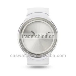 Fashion Iron Clear Blank Dial Transparent Plastic Strap Watch thumbnail-1