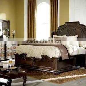 La Bella Vita King Scroll Bed / American Country Style Solid Wood Bed AS-B41 thumbnail-1