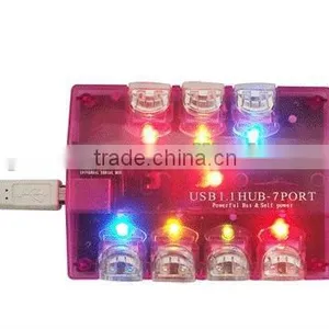 7 Port Usb Hub With Colorful Light thumbnail-1