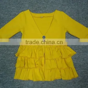 Stylish Long Sleeve Ruffled Children Cardigan Buttonless Girls Cardigan thumbnail-5