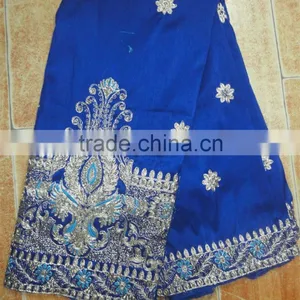 Blue Silk George Lace for Lady Clothing thumbnail-1