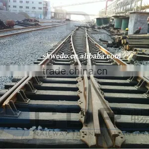 UIC60 Rail High Speed Railway Cast Rail Turnout With Wooden Sleeper thumbnail-1