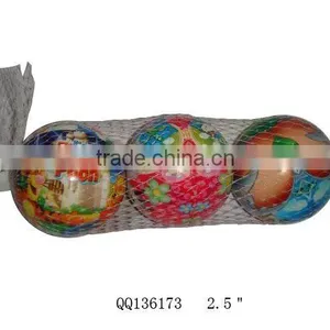 Lovely pu Sport Ball 2.5inch 3pcs thumbnail-1