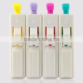 Disposable Peripheral Blood Sampler Button Activated Safety Lancet thumbnail-1