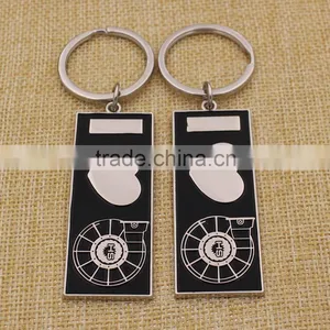 Custom Shape Color Filled Superman Engraved Metal Keychain thumbnail-2