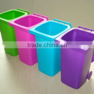 BT05B Colorful Desktop Plastic Mini Trash Can Pen Holder thumbnail-5