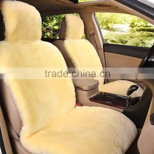 Car Interior High Quality Winter Warm Luxury 100% Genuine Short Wool Sheepskin Universal Car Seat Cover Set thumbnail-4