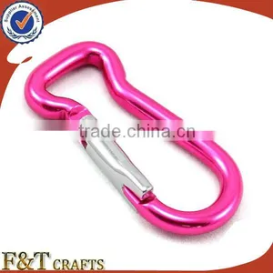 Wholesale Black Climbing Clips Metal Custom Carabiner With Custom Laser Logo thumbnail-1
