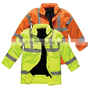 Hi Viz High Vis Visibility Road Traffic Safety Jacket Coat Work Wear EN471 thumbnail-3