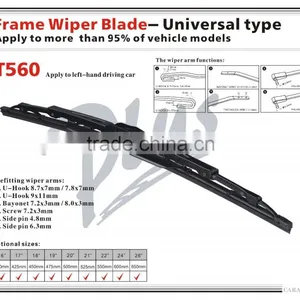 T560 Car Accessories Stainless Steel Frame Wiper Blade thumbnail-2