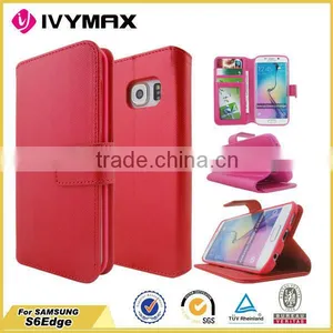 Wallet PU Leather Mobile Phone Case Manufacturer for Samsung Galaxy s6 Edge thumbnail-2