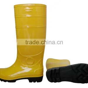 Yellow Pvc Rain Shoes Without Steel Toe,wellington Boots,rain Shoes thumbnail-1