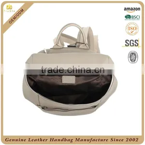 CSS1596-001 Made in China Genuine Leather Tactical Backpack Big Size Cow Leather School Bag Famous Trveling Bag thumbnail-5