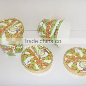 550ml Paper Ice Cream/dessert/Yogurt Container, Cup With Flat Lid,Spoon,Wooden Stick thumbnail-5
