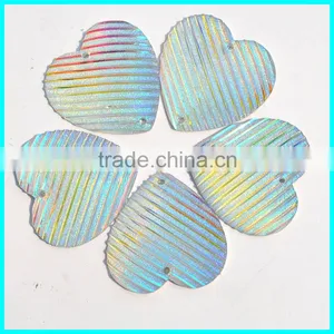 AB Shell Gemstone Beads ,30mm Sew On Rhinestone ,Heart Shape Rhinestone thumbnail-1