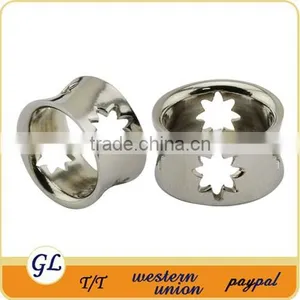TP01974 Casting Body Piercing Star Flesh Tunnels , Stainless Steel Flesh Tunnel thumbnail-2