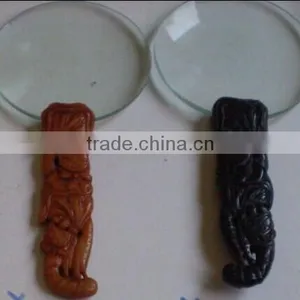 5X Decorative Magnifying Glass With Jade Handle thumbnail-1