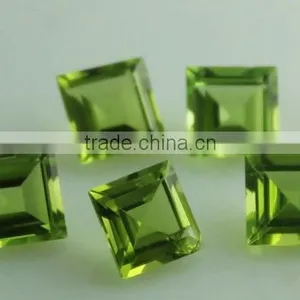 Wholesale Loose Rough Peridot Princess Cut Gemstone, AAA Quality Gemstone thumbnail-4