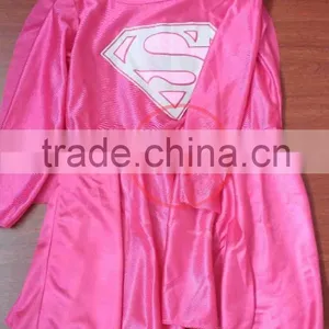 Sexy Latex Supergirl Corset Costume Cosplay Superman Costume for Girls thumbnail-3