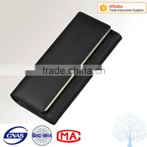 Classical Saffiano Leather Wallet With Metal Frame thumbnail-2
