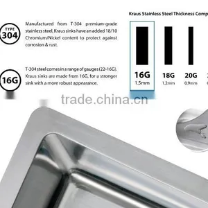 Kitchen Accessories Stainless Steel Cheap Undermount Double Handmade Italian Kitchen Sink thumbnail-5