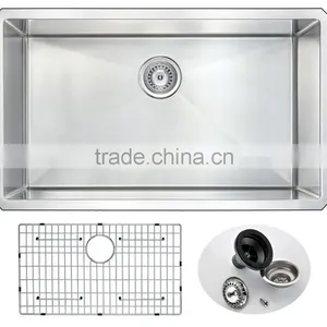 New Premium Undermount Big Single Bowl Kitchen Sink Stainless Steel Sink For Modern Kitchen Design thumbnail-1