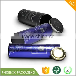 Personalized Round Tube Cylinder Paper Wine Gift Box thumbnail-3
