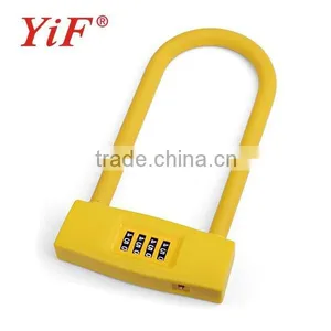 YiFeng 4 Dials Bicycle U Shape Combination Lock YF20708 thumbnail-1