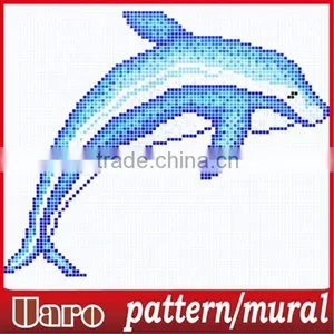 Dolphin Mosaic Pattern Custom Picture For Pool thumbnail-1