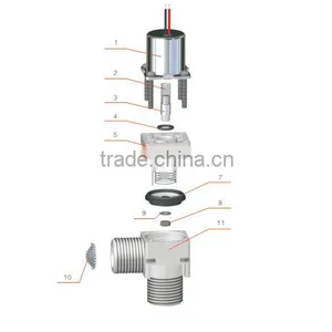 Pluming Fittings Sensor Sanitary Plastic Ware Flow Control 12v 6v Solenoid Valves thumbnail-2