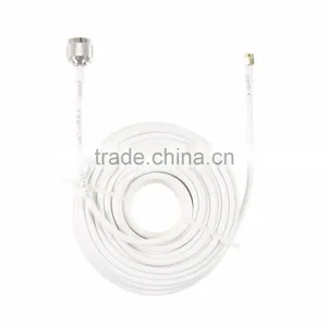 20 Meters 50-5D White Color Signal Cable for Mobile Signal Booster thumbnail-2