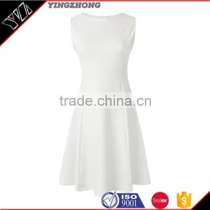 The New Literary Version Round Collar Elegant Sleeveless Dress Skirt thumbnail-1