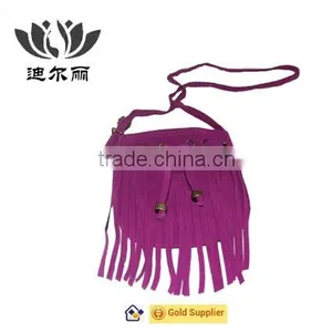 High Quality Colorful Suede Tassel Bag thumbnail-4