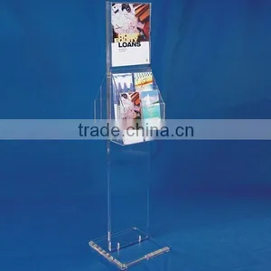 Plexiglass Floor Stand Brochure Holder thumbnail-1