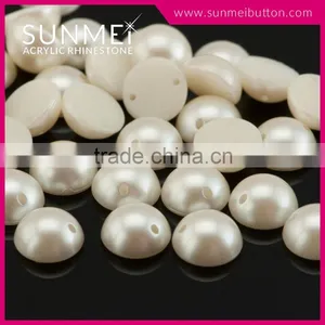 Hot Sell Acrylic Plastic Sew on Half Pearl Beads thumbnail-4