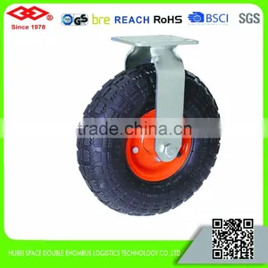 200mm Pneumatic Double Ball Bearing Caster Wheel With Sreel Center thumbnail-1