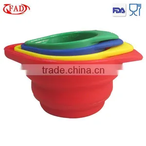 Reusable Measuring Cup,250ml/125ml/80ml/60ml,Silicone,Folding,Set of 4 thumbnail-1