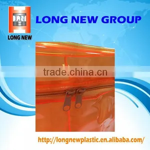 Orange PVC Bag With Zipper thumbnail-4