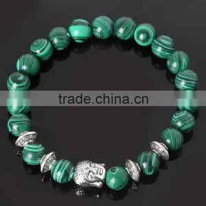 Woman's Jewelry Gift Natural Stone Red Agate Buddha Bracelets thumbnail-4
