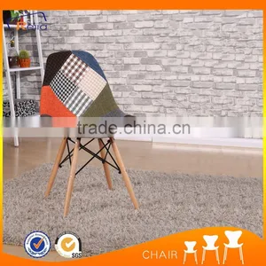 Indoor Linen Chair With Wood Legs thumbnail-1