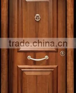 Solid Engineering Wood Door Frame Armored Entrance Arch Gate Bullet Proof Flush Door thumbnail-6