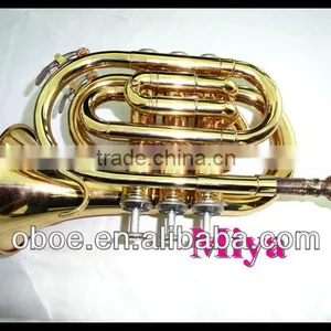 Musical Instrument Gold Lacquer Entry Model Hand Trumpet thumbnail-1