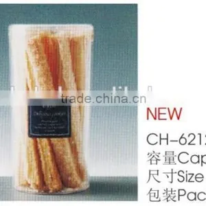 DISPOSABLE PS COOKIES BISCUIT SNACK PACKING BOX ROUND CONTAINER WITH LID ECONOMIC CH62120 thumbnail-1