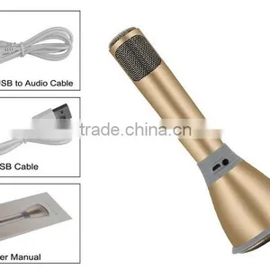 Bluetooth Speaker Portable Wireless Karaoke Microphone Handheld Condenser Microphone With Speaker thumbnail-2